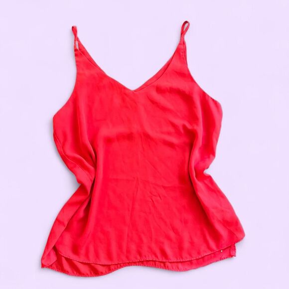 Red silky cami top - Picture 1 of 4